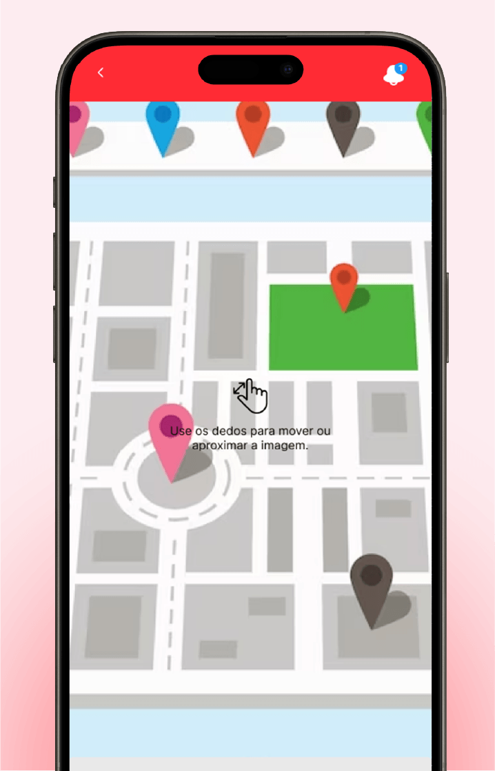 Mapa do evento no app