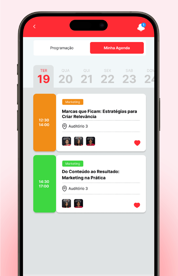 Minha agenda do participante