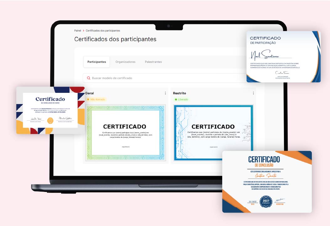 Certificados para diferentes públicos